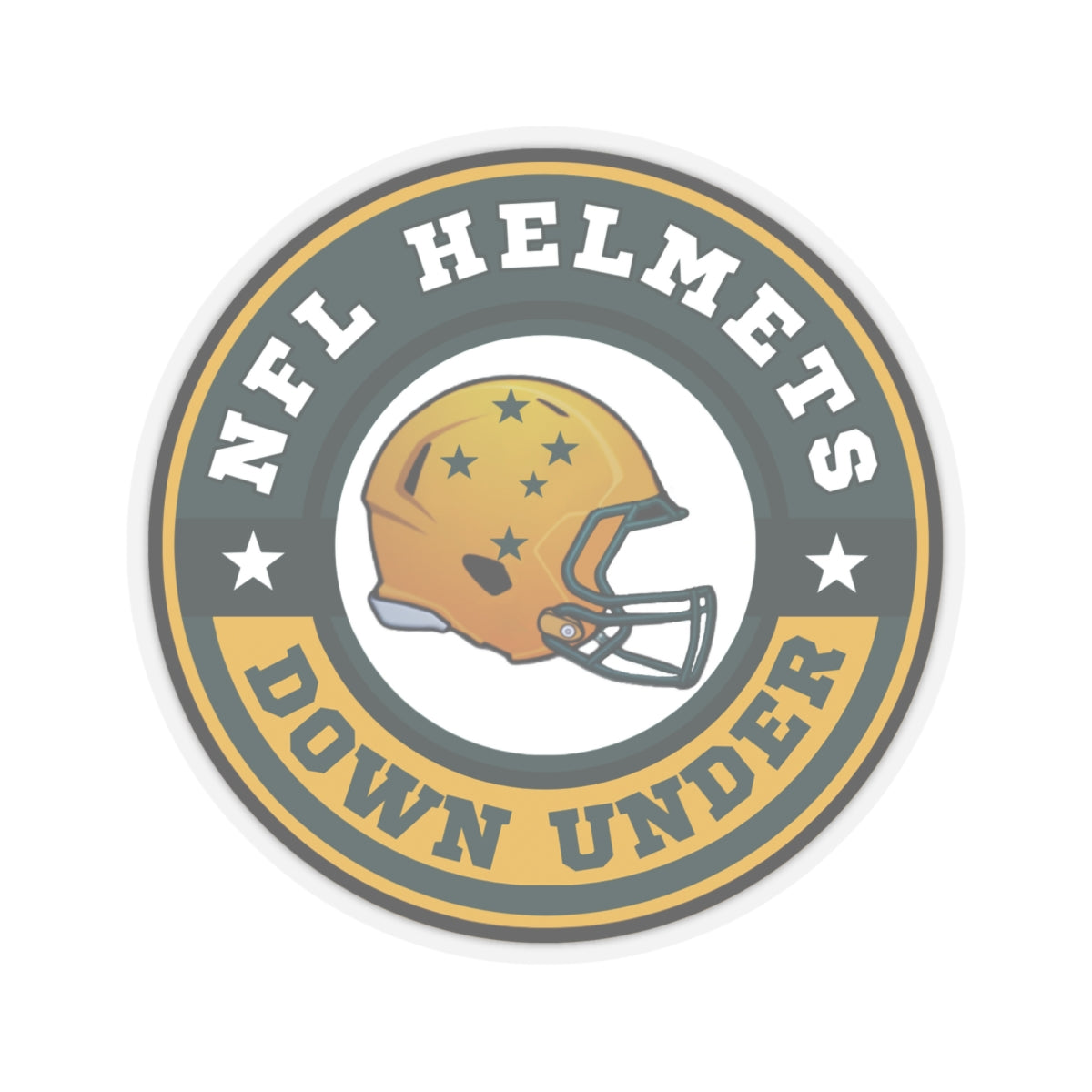 NFL Helmets Down Under Kiss-Cut Sticker