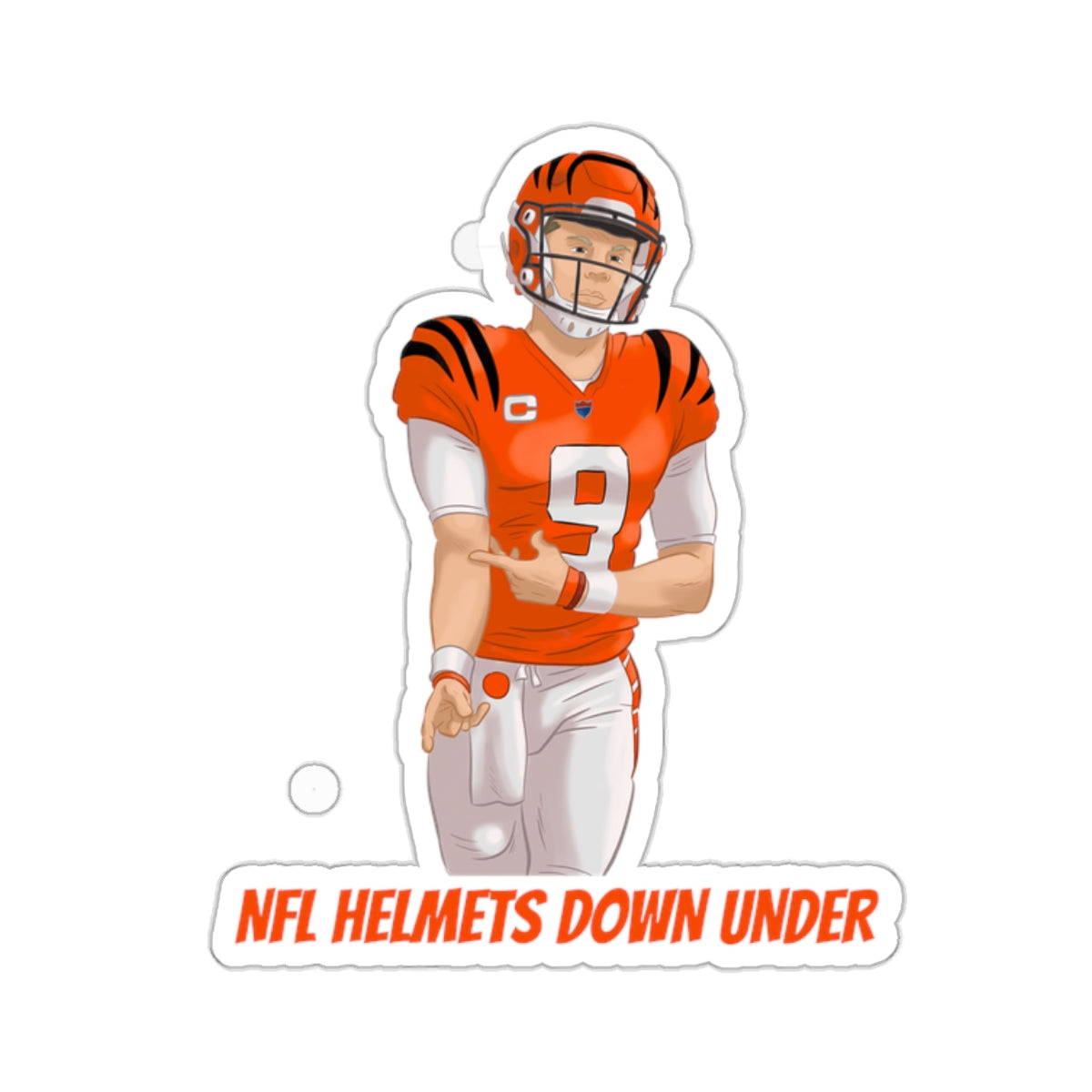 Ice in his Veins Helmet Kiss-Cut Sticker