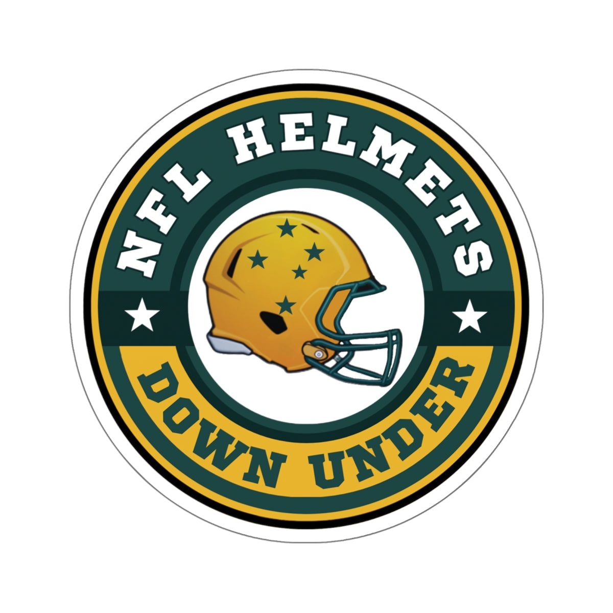 NFL Helmets Down Under Kiss-Cut Sticker