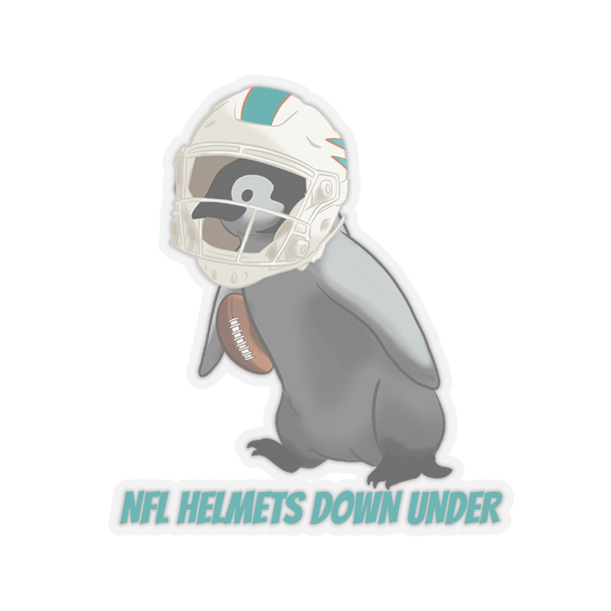 Penguin Football player - Kiss cut sticker